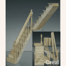 Treppen-Set mit Balustraden