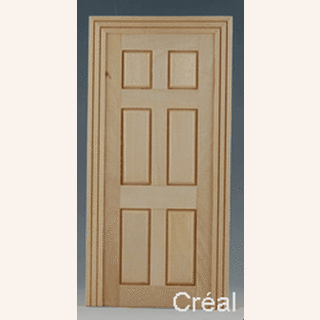 Krippe Portal mit 2 Flügeln Tür Puppenhaus Holztür 17,8x11,1 cm natur 