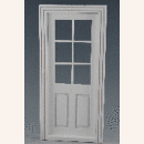 Weiße Tür mit Glas