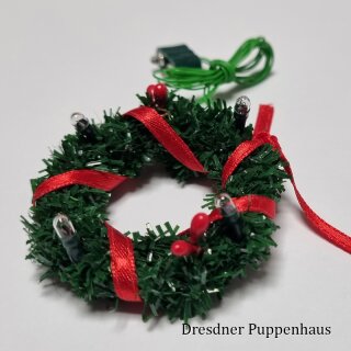 Adventskranz mini, beleuchtet 3,5V