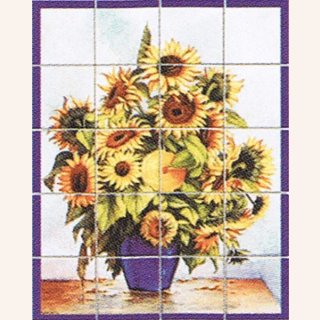 Fliesen-Fresko Sonnenblumen