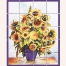 Fliesen-Fresko Sonnenblumen