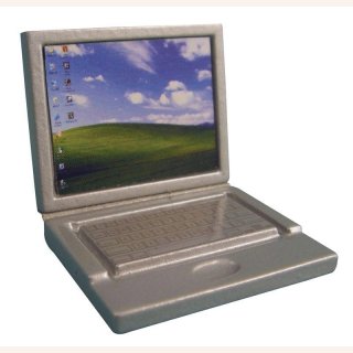 Silberner Laptop
