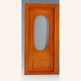 Tür mit ovalem Fenster, Walnuss