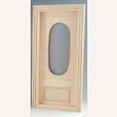Tür mit ovalem Fenster, natur