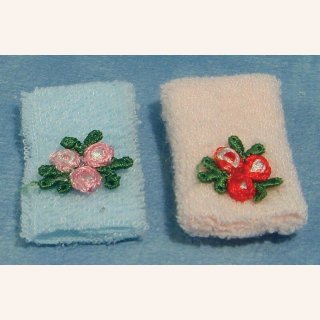 2 Handtücher mit Rose