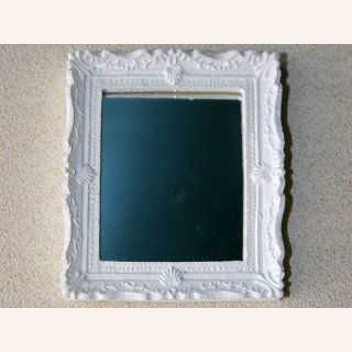 Spiegel mit weißem Rahmen