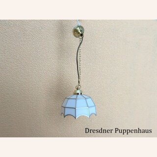 Weiße Hängelampe, Tiffany-Design
