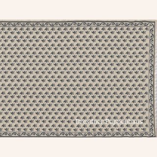 Teppich beige mit grauem Muster