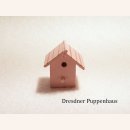 Vogelhaus aus Holz in Rosa