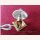 Wandlampe Porzellanschirm mit Rosen