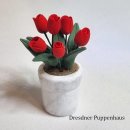 Rote Tulpen in Blumentopf