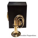 Tuba mit schwarzem Lederkoffer