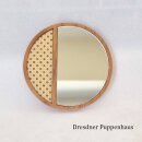 Runder Holzspiegel mit Dekoeinsatz