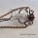 Hängelampe kupferfarben mit Glasschirm