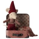 Weihnachtsmaus im Koffer Babymaus