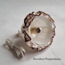 Hängelampe mit brauner Rüsche